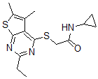 CAS#: 606113-69-3, N-Cyclopropyl-2-[(2-Ethyl-5,6-Dimethylthieno[2,3-d]Pyrimidin-4-Yl)Thio]-Acetamide