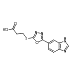 CAS#: 606117-05-9, 3-{[5-(1H-Benzimidazol-6-yl)-1,3,4-oxadiazol-2-yl]sulfanyl}propanoic acid