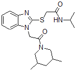 CAS#: 606117-53-7, 2-[[1-[2-(3,5-Dimethyl-Piperidin-1-Yl)-2-Oxoethyl]-1H-Benzo[d]Imidazol-2-Yl]Thio]-N-(Isopropyl)-Acetamide