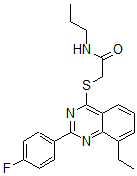 CAS#: 606131-29-7, 2-[[8-Ethyl-2-(4-Fluorophenyl)-4-Quinazolinyl]Thio]-N-Propyl-Acetamide