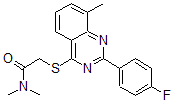CAS#: 606131-66-2, 2-[[2-(4-Fluorophenyl)-8-Methyl-4-Quinazolinyl]Thio]-N,N-Dimethyl-Acetamide