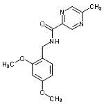 CAS 登录号：606132-21-2， N-(2,4-二甲氧基苄基)-5-甲基-2-吡嗪甲酰胺