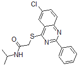 CAS 登录号：606132-55-2， 2-[(6-氯-2-苯基-4-喹唑啉基)硫代]-N-(异丙基)-乙酰胺