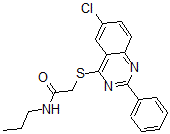 CAS 登录号：606132-56-3， 2-[(6-氯-2-苯基-4-喹唑啉基)硫代]-N-丙基-乙酰胺