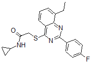 CAS#: 606132-82-5, N-Cyclopropyl-2-[[8-Ethyl-2-(4-Fluorophenyl)-4-Quinazolinyl]Thio]-Acetamide