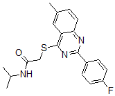 CAS#: 606134-56-9, 2-[[2-(4-Fluorophenyl)-6-Methyl-4-Quinazolinyl]Thio]-N-(Isopropyl)-Acetamide