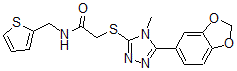 CAS#: 606136-68-9, 2-[[5-(1,3-Benzodioxol-5-Yl)-4-Methyl-4H-1,2,4-Triazol-3-Yl]Thio]-N-(2-Thienylmethyl)-Acetamide