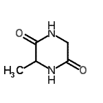 CAS 登录号：6062-46-0， 3-甲基-2,5-哌嗪二酮
