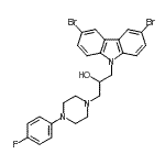 CAS#: 607393-54-4, 1-(3,6-Dibromo-9H-carbazol-9-yl)-3-[4-(4-fluorophenyl)-1-piperazinyl]-2-propanol