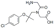 CAS#: 60794-10-7, N-(N-(2-(4-Chlorophenoxy)-2-methyl-1-oxopropyl)glycyl)-Glycine