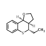 CAS 登录号：608143-28-8， (3aR,4S,9bS)-4-乙基-2,3,3a,9b-四氢-4H-苯并噻喃并[4,3-b]呋喃