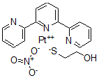 CAS 登录号：60829-45-0， (2-巯基乙醇-S)(2,2':6',2''-三联吡啶-N,N',N'')铂(1+)硝酸盐