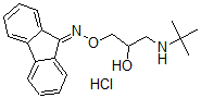 CAS#: 60979-28-4, 1-(tert-Butylamino)-3-(fluoren-9-ylideneamino)oxypropan-2-ol hydrochloride