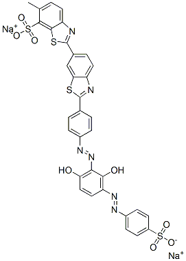 CAS 登录号：6104-53-6， 2'-[4-[[2,6-二羟基-3-[(4-磺酸基苯基)偶氮]苯基]偶氮]苯基]-6-甲基[2,6'-联苯并噻唑]-7-磺酸二钠