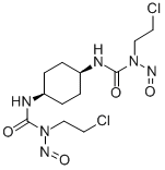 CAS 登录号:61137-59-5, 顺式-1,4-环己亚基二(3-(2-氯乙基)-3-亚硝基脲)