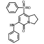 CAS#: 612065-24-4, 6-Anilino-8-(phenylsulfonyl)-2,3-dihydro-5(1H)-indolizinone