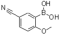 CAS 登录号：612833-37-1， (5-氰基-2-甲氧基苯基)硼酸