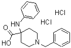 CAS 登录号：61379-86-0， 4-(苯基氨基)-1-(苯基甲基)-4-哌啶羧酸盐酸盐(1:2)