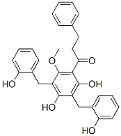CAS#: 61463-04-5, 1-[2,4-Dihydroxy-3,5-Bis[(2-Hydroxyphenyl)Methyl]-6-Methoxyphenyl]-3-Phenyl-1-Propanone