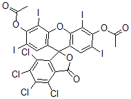CAS 登录号：61738-01-0， 3',6'-二(乙酰氧基)-4,5,6,7-四氯-2',4',5',7'-四碘-螺[异苯并呋喃-1(3H),9'-[9H]氧杂蒽]-3-酮