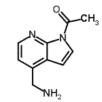 CAS 登录号：618446-37-0， 1-[4-(氨基甲基)-1H-吡咯并[2,3-b]吡啶-1-基]乙酮