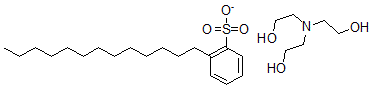CAS 登录号：61886-59-7， 十三烷基苯磺酸与 2,2',2''-次氮基三乙醇(1:1)化合物