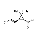CAS 登录号：61914-51-0， (1R,3R)-3-[(E)-2-氯乙烯基]-2,2-二甲基环丙烷甲酰氯