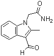 CAS 登录号：61922-00-7， 2-(3-甲酰基-2-甲基-1H-吲哚-1-基)乙酰胺
