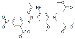CAS 登录号：62072-81-5， N-[5-(乙酰氨基)-4-[(2,4-二硝基苯基)偶氮]-2-甲氧基苯基]-N-(3-甲氧基-3-氧代丙基)-beta-丙氨酸甲酯
