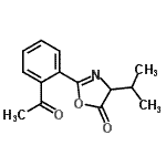 CAS 登录号：62100-38-3， 2-(2-乙酰基苯基)-4-异丙基-1,3-恶唑-5(4H)-酮