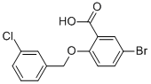 CAS 登录号：62176-35-6， 5-溴-2-[(3-氯苄基)氧基]苯甲酸