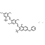 CAS 登录号：6227-10-7， 二钠7-苯胺基-3-({4-[(2,4-二甲基-6-磺酸苯基)偶氮]-2,5-二甲基苯基}偶氮)-4-羟基-2-萘磺酸酯