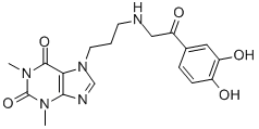 CAS#: 62402-12-4, 7-[3-[(3,4-Dihydroxyphenylcarbonylmethyl)Amino]Propyl]Theophyline