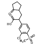 CAS#: 625113-61-3， 2-[3-Chloro-4-(methylsulfonyl)phenyl]-3-(2-oxocyclopentyl)propanoic acid