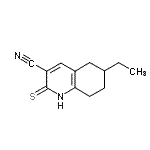 CAS#: 625370-73-2, 6-Ethyl-2-thioxo-1,2,5,6,7,8-hexahydro-3-quinolinecarbonitrile