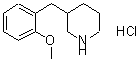 CAS#: 625454-22-0， 3-(2-Methoxybenzyl)piperidine hydrochloride (1:1)
