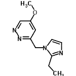 CAS 登录号：627525-67-1， 3-[(2-乙基-1H-咪唑-1-基)甲基]-5-甲氧基哒嗪