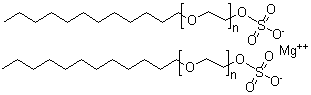 CAS 登录号：62755-21-9， 聚乙二醇单月桂基醚硫酸酯镁盐