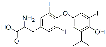 CAS 登录号：62901-32-0， O-(4-羟基-3-碘-5-(1-甲基乙基)苯基)-3,5-二碘-DL-酪氨酸