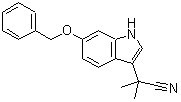 CAS#: 629662-39-1, 2-[6-(Benzyloxy)-1H-indol-3-yl]-2-methylpropanenitrile