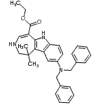 CAS#: 629662-61-9, Ethyl 9-(dibenzylamino)-1,1-dimethyl-1,2,3,6-tetrahydroazepino[4,5-b]indole-5-carboxylate