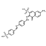 CAS 登录号：6300-50-1， (3E)-7-氨基-4-氧代-3-({4-[(E)-(4-磺基苯基)偶氮]苯基}亚肼基)-3,4-二氢-2-萘磺酸