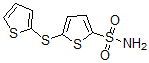 CAS 登录号：63033-64-7， 5-(2-噻吩基硫代)-2-噻吩磺酰胺