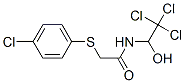 CAS 登录号：6310-28-7， 2-(4-氯苯基)硫基-N-(2,2,2-三氯-1-羟基-乙基)乙酰胺