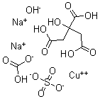 CAS 登录号：63126-89-6， 2-羟基-1,2,3-丙烷三羧酸与硫酸铜(1:1)碳酸氢钠和氢氧化钠的混合物