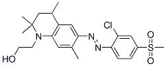 CAS 登录号：63134-03-2， 6-[[2-氯-4-(甲基磺酰基)苯基]偶氮]-3,4-二氢-2,2,4,7-四甲基-2H-喹啉-1-乙醇