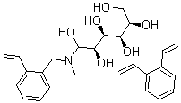 CAS#: 63181-98-6, 1-Deoxy-1-(((Ethenylphenyl)Methyl)Methylamino)-D-Glucitol Polymer With Diethenylbenzene