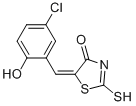CAS 登录号：6320-49-6， 5-(5-氯-2-羟基-亚苄基)-2-硫代-噻唑烷-4-酮