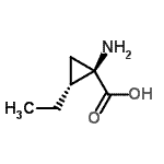 CAS 登录号：63393-57-7， (1R,2R)-1-氨基-2-乙基环丙烷羧酸