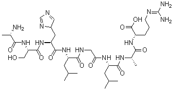 CAS#: 63555-63-5, L-Alanyl-L-Seryl-L-Histidyl-L-Leucylglycyl-L-Leucyl-L-Alanyl-L-Arginine